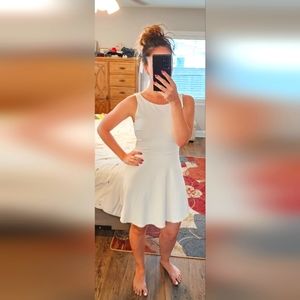 Lulus White Bridal Skater Style Cocktail Dress
